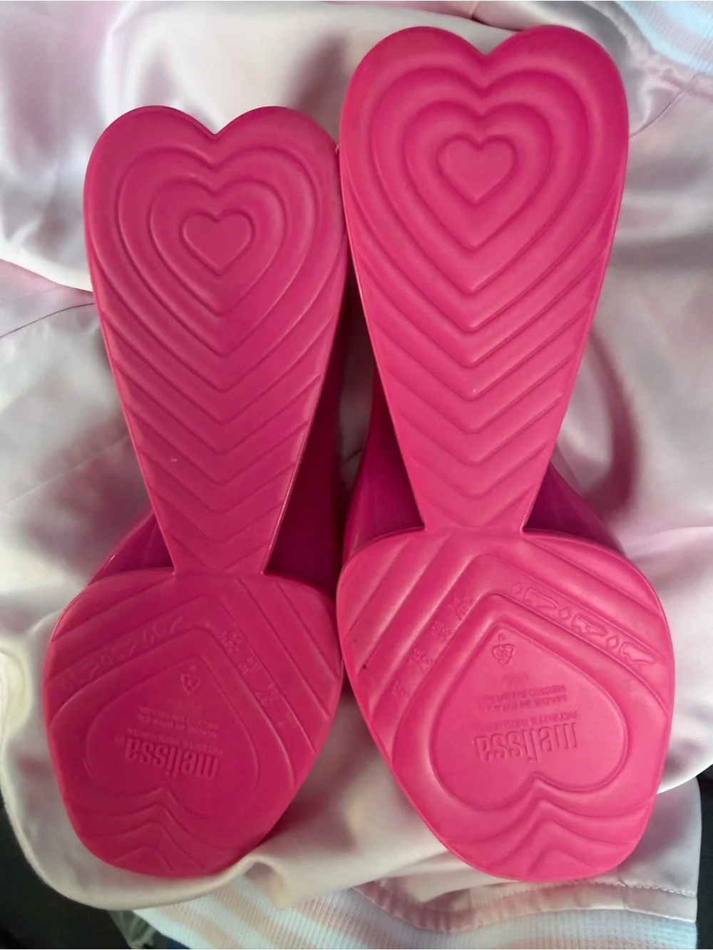 Melissa Hot Pink Slip-On Mules New